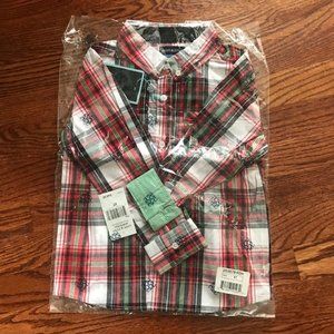 Boys Andy & Evan Button Down Red Plaid Shirt Sz 4T